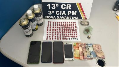 PM desarticula quadrilha e apreende 148 comprimidos de ecstasy em Nova Xavantina