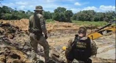 PF combate garimpo ilegal em Pontes e Lacerda e prende 3 pessoas em flagrante